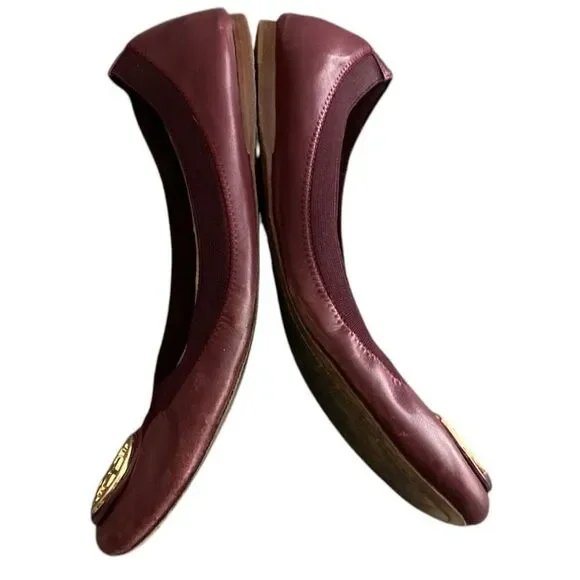 Tory Burch Bordeaux Caroline’s Flats, Ballet Flats.  9.5 - Picture 8 of 11